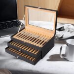 36 stylos à plume stylos à bille boîte de collection, 3 couches de stylos à plume boîte de rangement, ... 36 stylos à plume stylos à bille boîte de collection, 3 couches de stylos à plume boîte de rangement, ...