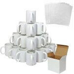 36 tasses  sublimation blanches 325ml recouvert en polymre vierges grade aaa cramique personnalis ...