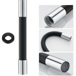 360� bec de robinetterie 50 cm tube de rallonge avec joint, noir, bec de t�te anti - �claboussures, wc, ...