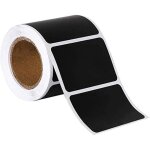 360 �tiquettes de cuisine noir mat de haute qualit�. �tiquettes vierges autocollantes pour pots d'�pices ...