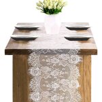 36cm x 300cm chemin de table en dentelle blanche, ceinture de chaise, dcoration de table de mariage, ...