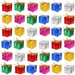 36pcs petits coffrets cadeaux sapin de nol, mini coffrets cadeaux pendentif dcoration sapin de nol ...