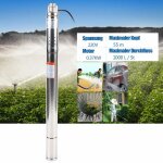 370w pompe de puits profonde de 2 pouces pompe  tuyau pompe de submersible pompe de jardin compatible ...