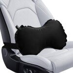 38x22cm noir coussin lombaire voiture, coussin voiture lombaire, oreiller de soutien lombaire pour chaise ...