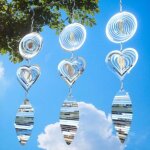 3d effaroucheur oiseaux exterieur, carillon � vent anti oiseaux jardin, r�pulsif oiseaux reflechissants ...