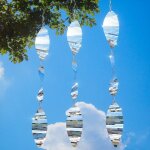 3d effaroucheur oiseaux exterieur, carillon � vent anti oiseaux jardin, r�pulsif oiseaux reflechissants ...