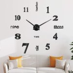 3d horloge murale, diy horloge murale digitale, mouvement silencieux, horloge murale design moderne, ...