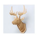 3d tenture murale t�te de cerf sculpture d�coration murale couloir d'entr�e t�te de wapiti en bois d�coration ...