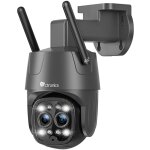 3g / 4g lte cam�ra surveillance avec 2 objectif, suivi auto d�tection humaine 6x zoom hybride vision ...