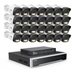 3k caméra de surveillance extérieure, 32ch nvr et 28x 5mp caméra ip poe, détection de personnes / véhicules, ... 3k caméra de surveillance extérieure, 32ch nvr et 28x 5mp caméra ip poe, détection de personnes / véhicules, ...