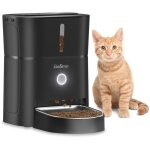 Balimo 3l distributeur croquettes chat automatique, bol en acier inoxydable pour animaux domestiques, ...