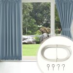 Gistuch - 3m cable rideau, blanc fil de rideau corde cble  rideau de plastique avec 4 pices crochets ...