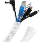 3m cache c�ble, cache fil electrique 3 m�tre, ?13mm souple � fermeture automatique range gaine c�ble, ...