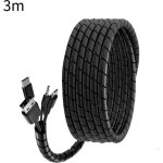3m cache cable spirale 20mm, gaine spirale flexible protege cable pour le bureau / ordinateur, kit de ...