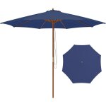 3m parasol de jardin exterieur, parasol de balcon avec 8 baleines en bambou, levage par poulie, protection ...