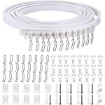 3m rail rideaux tringle rideau flexible rail de rideau flexible avec 24 crochet de rideau et 16 poulie ... 3m rail rideaux tringle rideau flexible rail de rideau flexible avec 24 crochet de rideau et 16 poulie ...