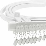 3m rail rideaux tringle rideau flexible rail de rideau flexible avec 24 crochet de rideau et 24 poulie ...