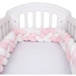 3m tour de lit bb 4 brins coussin serpent coussin tress pare - chocs velours protection bb blanc ...
