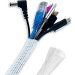 3m wei cache cble, cache fil electrique 3 mtre, ?13mm souple  fermeture automatique range gaine cble, ...