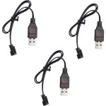 Csparkv - 3pcs 3. 7v cble de chargeur usb li avec prise sm - 2p, rc cble de chargeur de lipo batterie, ...