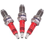 3pcs d8tc bougie d'allumage avec 3 electrodes.