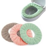 3pcs housse de si�ge de toilette multicolore chaud protection housse de cuvette couvercle toilette si�ge ...