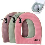 3pcs housse de wc, housse de sige de toilette abattant wc coussin lavable toilet seat cover cushion ...