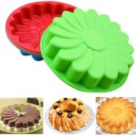 3pcs moule � g�teau en silicone fleur moule � g�teau en silicone rond, moule � pour anniversaire, saint ...