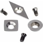 3pcs plaquettes de coupe en carbure de tungst�ne pour outils de tournage � tour � bois (comprend carr� ...