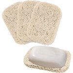 3pcs porte - savon, antid�rapants et durables �conomiseur de savon avec forme de bobine de drainage automatiqu ...