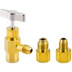3pcs r134a refrigerant, avec adaptateurs de r�servoir, adaptateur1 / 2 acme, robinet de r�frig�rant, ...