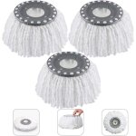 3pcs têtes microfibre balai, mop heads, tête de vadrouille rechange rond têtes mop rotation à 360 pour ... 3pcs têtes microfibre balai, mop heads, tête de vadrouille rechange rond têtes mop rotation à 360 pour ...