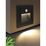 3w led ip65 grade �tanche ext�rieur / int�rieur dissimuler d�tecteur de mouvement led pied en aluminium ...