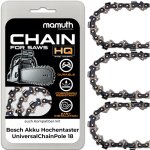 3x cha�ne de scie 20cm 1, 1mm 3 / 8' 33tg pour �lagueuse sur perche universalchainpole 18 bosch
