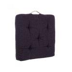 3x coussin de sol 60x60x10h tissu noir