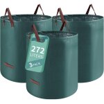 3x272l sac jardinage dechets, sac dechets verts resistant indchirables, sac vegetaux jardin avec poigne, ...