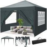3x3m tonnelle de jardin pliante impermable anti - uv, barnum pliant pour mariage, pique - nique, march, ...