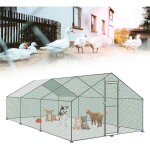 3x6x2m chenil poulailler volire cage pour animaux avec serrure armature acier galvanis poulailler enclos ...