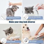 4 en 1 tondeuse chien professionnelle: silencieuse tondeuses pour chiens �tanch�it� ipx7, sans fil fondeuse ...