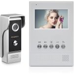 4. 3'' tft couleur c�bl� vid�o interphone t�l�phone porte syst�me de sonnerie, cam�ra hd, vision nocturne, ...