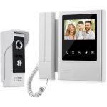 4. 3'' tft couleur c�bl�e vid�o intercom t�l�phone de porte syst�me de sonnerie pour la maison 700tvl ...