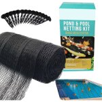 4, 5m x 6m filet pour bassin  ko noir, couverture en filet  mailles fines - protge les poissons ko ...