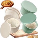 4 bo�tes fermentation pizza en silicone, antiadh�sives, r�tractables, compactes, rangement p�te, id�al ...
