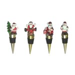 4 bouchons de bouteille de vin de nol rutilisables en acier inoxydable