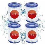 4 cartouches de filtre de piscine type ii - for bestway de type ii - convient pour bestway 58383 58387 ...