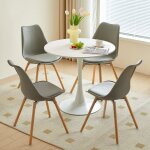 Eggree - 4 chaise de salle � manger design contemporain scandinave - gris