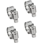 4 colliers inox 304 r�glables 10 - 16mm - pour tuyaux eau / gaz / c�bles