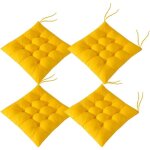 4 coussins de chaises carrs 40x40 coussins de sige dcoration maison coussin mat matelasse, confortable ...