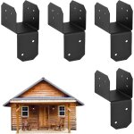 4 �querres pour pergola, connecteur de poteaux d?assemblage haute r�sistance, usage abris et jardins