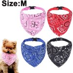 4 morceaux de bandana pour chien r�glable chien chat chiot bandana animal de compagnie foulard pour les ...